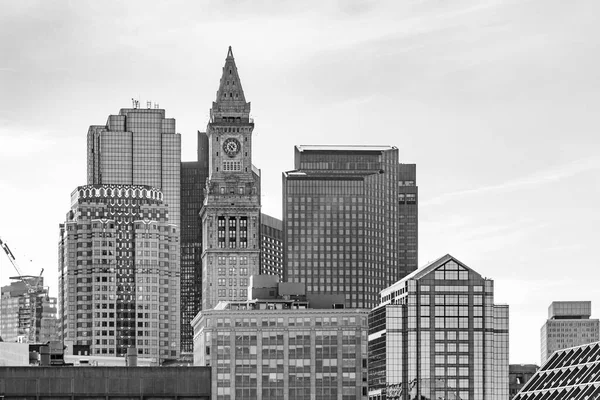 Boston Sep 2017 Vista Horizonte Boston Con Torre Del Reloj —  Fotos de Stock