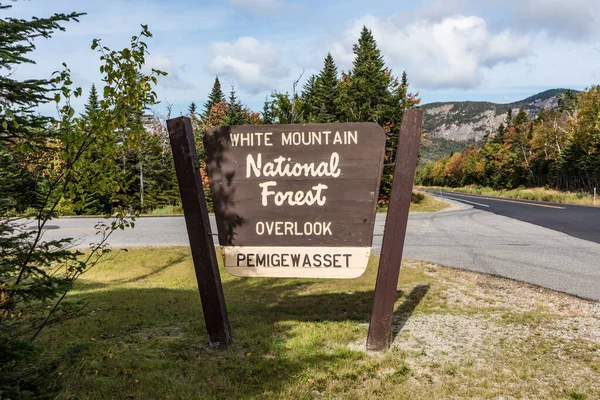 Lincoln Usa Września 2017 Widok Biały Górski Las Narodowy Pemigewasset — Zdjęcie stockowe