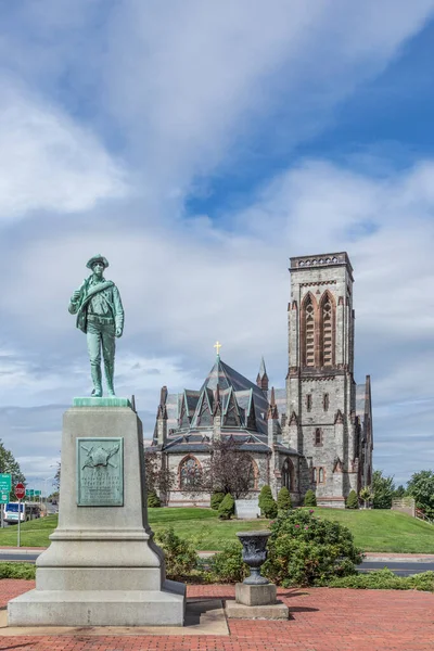 Springfield États Unis Septembre 2017 Monument Deuxième Infanterie Massachusetts Avec — Photo