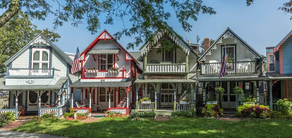 Martha Vineyard Usa Sep 2017 Carpenter Gothic Cottages Victorian Style — Stock fotografie