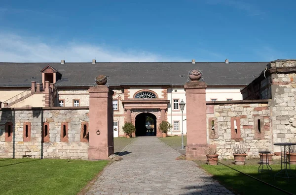 Vista Puerta Entrada Del Castillo Histórico Llamado Reduit Maguncia Río — Foto de Stock