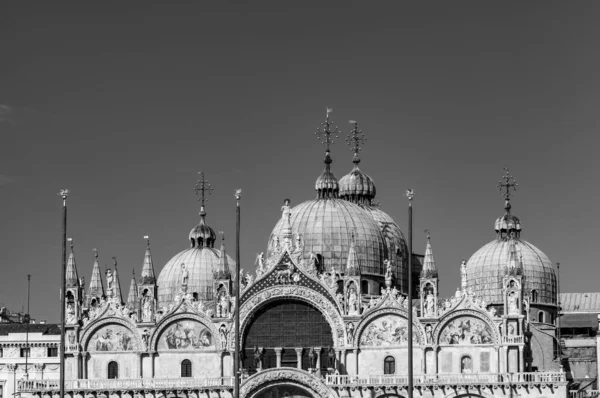 Kathedraal San Marco Het San Marcoplein Venetië Italië Onder Blauwe — Stockfoto