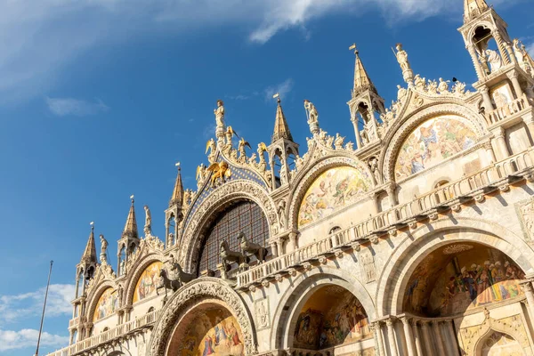 San Marco Katedrali Venedik Talya Marks Meydanı Nda Mavi Gökyüzünün — Stok fotoğraf