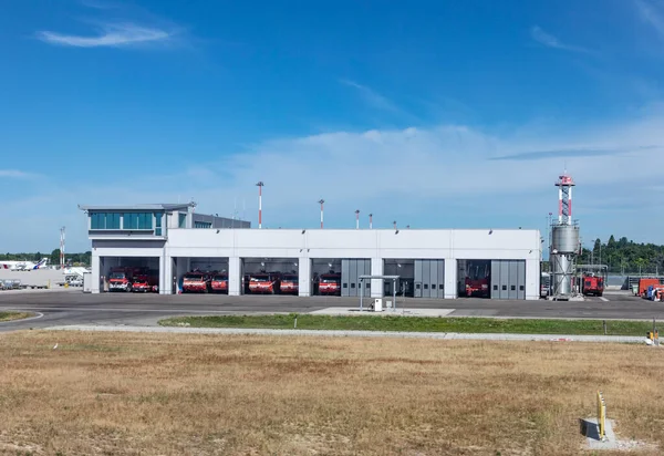 Venice Italy July 2021 Firebrigade Airport Marco Polo Venice Italy — Zdjęcie stockowe