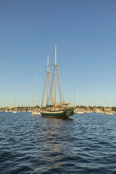 Newport Usa Września 2017 Historyczna Żaglówka Szkuner Drzewo Życia Porcie — Zdjęcie stockowe