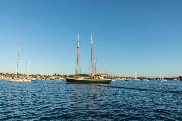 Newport Septiembre 2017 Histórico Velero Una Goleta Árbol Vida Puerto — Foto de Stock