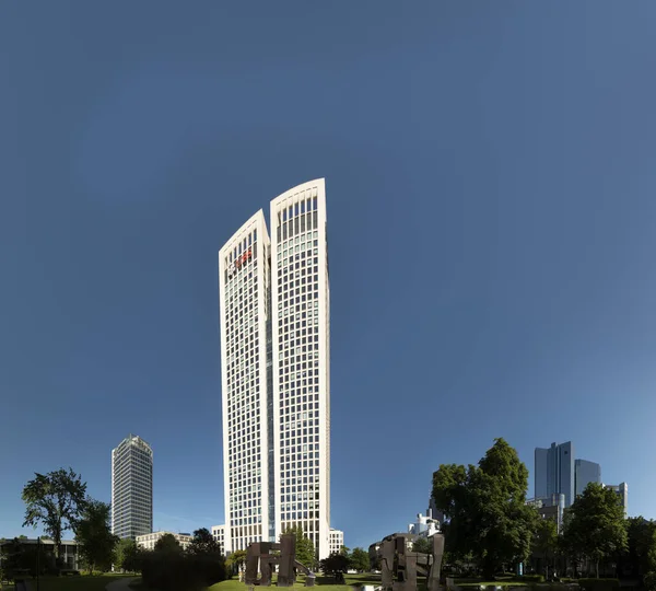 Frankfurt Nad Menem Niemcy Czerwca 2021 Panorama Frankfurtu Nad Menem — Zdjęcie stockowe