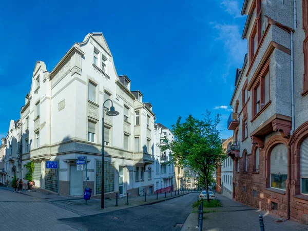 Wiesbaden Germany June 2021 Streetview Wiesbaden Old Town Typical Brick — Foto de Stock