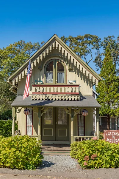 Martha Vineyard Usa Wrzesień 2017 Cieśla Gotyckie Domki Stylu Wiktoriańskim — Zdjęcie stockowe