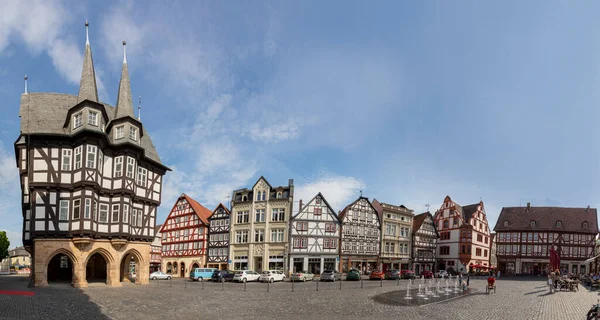 Alsfeld Alemania Junio 2021 Famoso Ayuntamiento Casas Históricas Entramado Madera — Foto de Stock