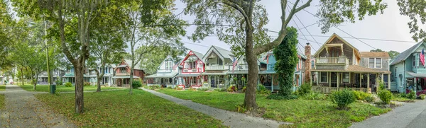 Martha Vineyard Usa September 2017 Carpenters Cottages Called Gingerbread Houses —  Fotos de Stock