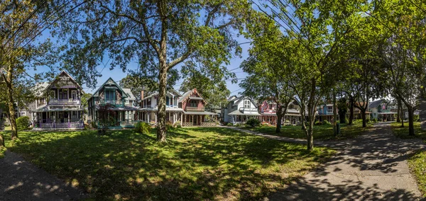 Martha Vineyard Usa Sep 2017 Carpenter Gothic Cottages Victorian Style — Stock Photo, Image