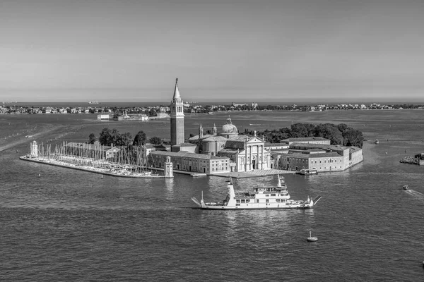 Malowniczy Widok Plac Marka Wyspę San Giorgio Maggiore Słoneczny Dzień — Zdjęcie stockowe