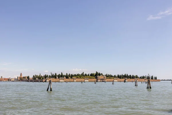 Vista Isla San Michele Venecia Isla Cementerio Más Importante Venecia — Foto de Stock