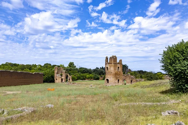 Ruínas Circo Castelo Maxêncio Appia Antica Roma Também Conhecido Como — Fotografia de Stock