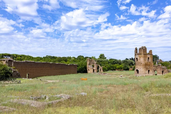 Ruinas Del Circo Majencio Castillo Appia Antica Roma También Conocido —  Fotos de Stock