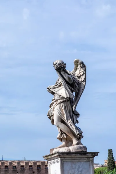 Statue Aelian Bridge Also Known Unter Name Bridge Holy Angels — Stock Photo, Image