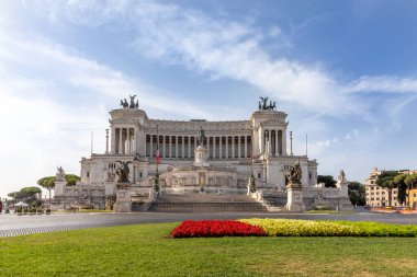 Roma, İtalya - 4 Ağustos 2021: Roma 'daki Anavatan Binasının Alter' i.