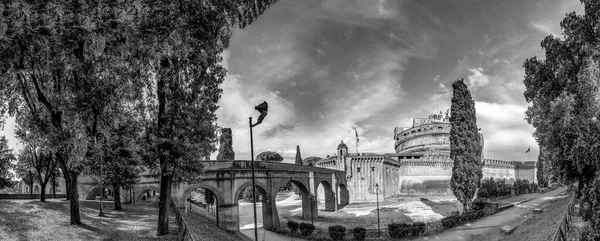 Castel Sant Angelo Замок Святого Ангела Риме Италия Спасательным Акведуком — стоковое фото