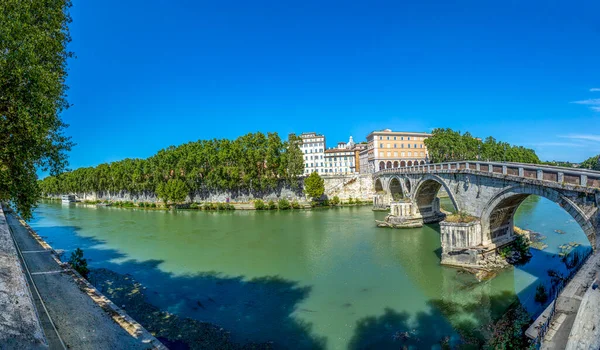 Ponte Sisto Ponte Que Cruza Rio Tibre Ligando Dei Pettinari — Fotografia de Stock