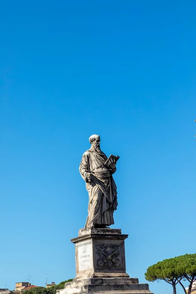 Estátua Anjo Ponte Del Angelo Roma Itália — Fotografia de Stock
