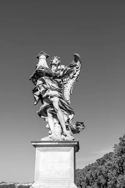 Estatua Del Ángel Ponte Del Angelo Roma Italia —  Fotos de Stock