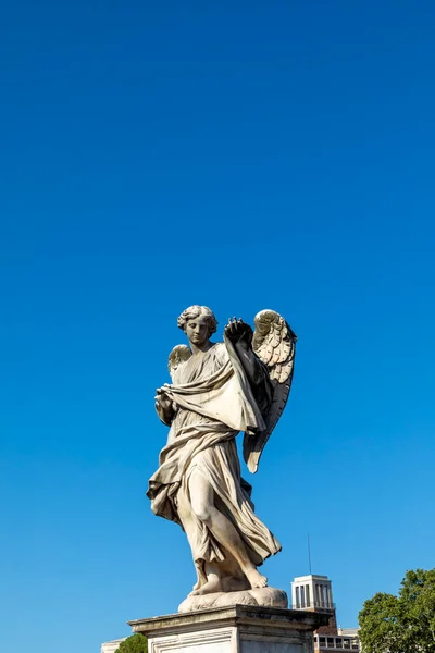 Άγαλμα Του Αγγέλου Στο Ponte Del Angelo Στη Ρώμη Ιταλία — Φωτογραφία Αρχείου