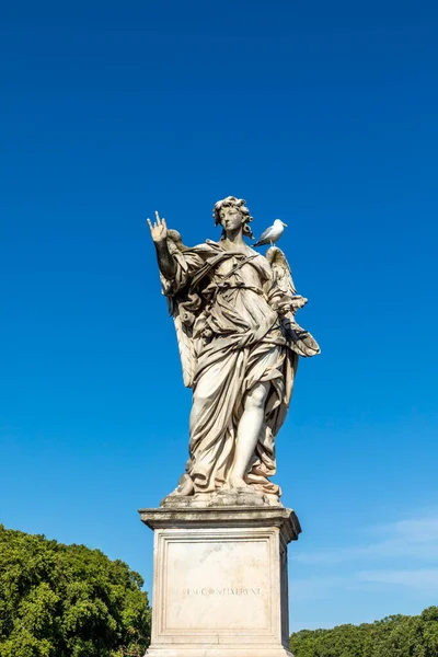 Statue Angel Ponte Del Angelo Rome Italy — 스톡 사진