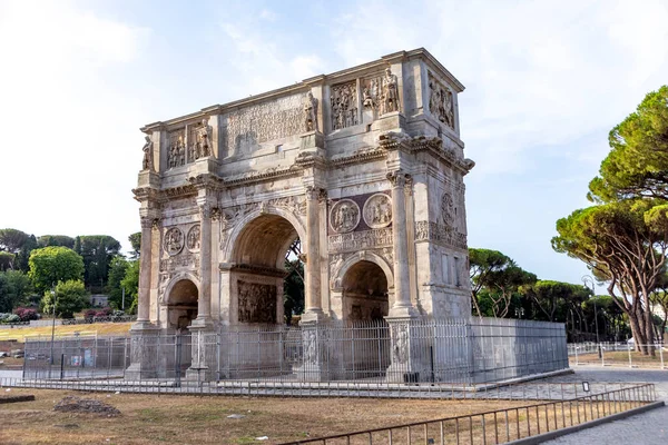 Arco Constantino Roma Tradução Registro Completo Para Piedoso Feliz Imperador — Fotografia de Stock