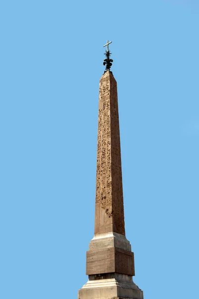 Antigo Obelisco Egípcio Sallustiano Topo Dos Degraus Espanhóis Roma Itália — Fotografia de Stock