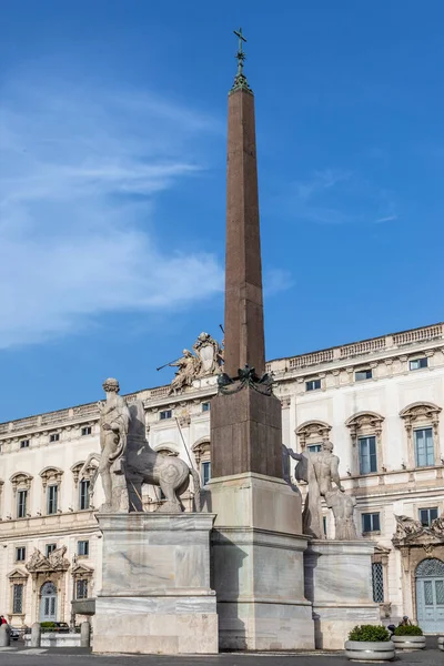 Piazza Del Quirinale Dioscuri Szökőkúttal Rómában Lazio Olaszország — Stock Fotó