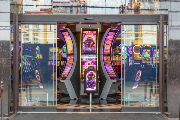 Las Vegas États Unis Mars 2019 Machines Sous Électroniques Dans — Photo