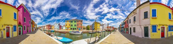 Burano Italien Juli 2021 Bunte Häuser Auf Der Insel Burano — Stockfoto