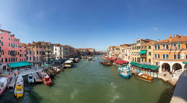 Venedig Italien Juli 2021 Utsikt Från Raltobron Till Grand Canal — Stockfoto