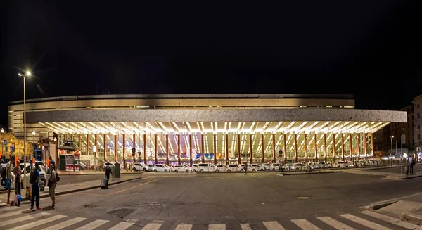 Roma Italia Agosto 2021 Estación Termini Roma Por Noche Con —  Fotos de Stock