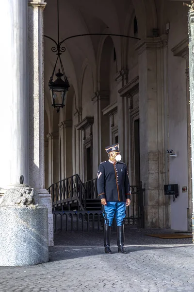 Rome Italy August 2021 Piazza Del Quirinale Quirinal Palace Guards — Stock Photo, Image