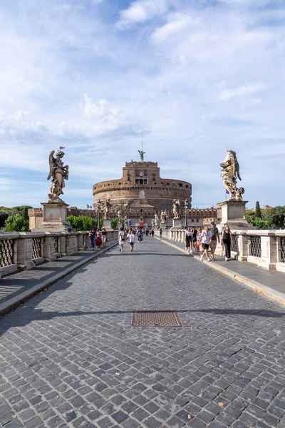 Rom Italien August 2021 Menschen Genießen Den Besuch Der Burg — Stockfoto