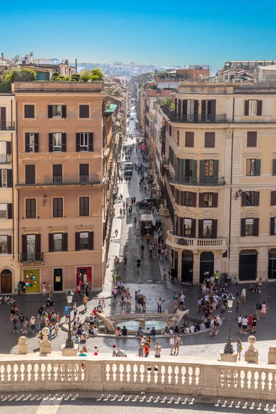 Rome Italy July 2021 People Enjoy Spanish Stairs Piazza Spagna — Stock Photo, Image