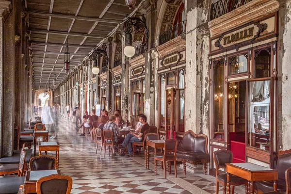 Venetië Italië Juli 2021 Legendarische Caf Florian Piazza San Marco — Stockfoto