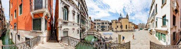 Venice Italy July 2021 Old Historic City Square Campo Santa — Stock Photo, Image