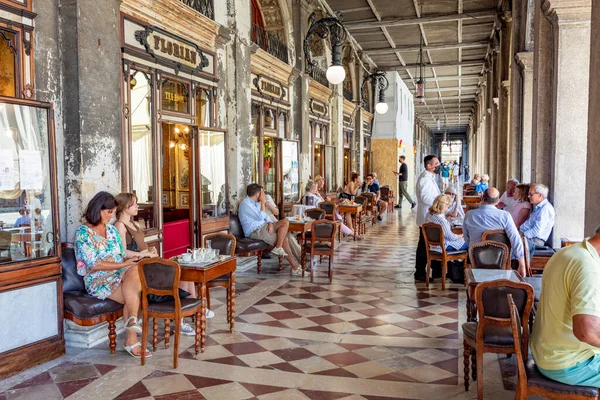 Venetië Italië Juli 2021 Legendarische Caf Florian Piazza San Marco — Stockfoto