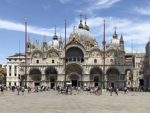 Venice Italy July 2021 Facade Mark Cathedral Mark Square Seaside — Stock Photo, Image