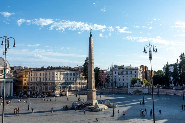 Panoramic View Skyline Rome Piazza Del Popolo Dawn Italy — Stock Photo, Image