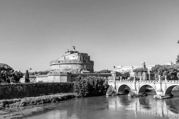 Roma Luglio 2021 Castello Sant Angelo Mausoleo Adriano Ponte Sant — Foto Stock