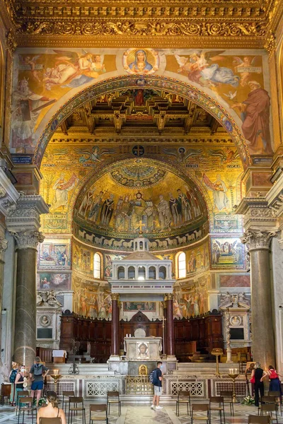 Roma Agosto 2021 Visita Alla Chiesa Più Antica Roma Santa — Foto Stock