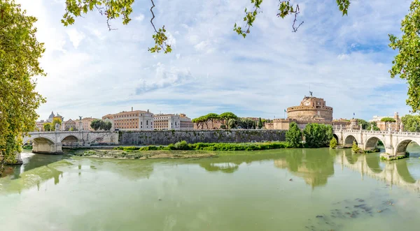 Rome Italië Augustus 2021 Vittorio Emanuele Brug Rome Met Uitzicht — Stockfoto