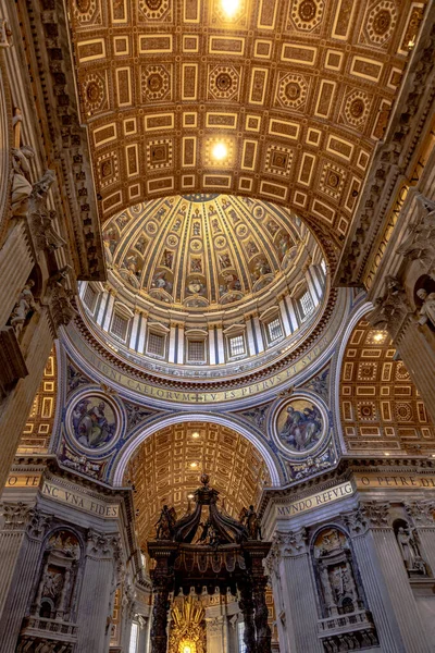 Rome Italie Août 2021 Intérieur Basilique Saint Pierre Dans Ville — Photo