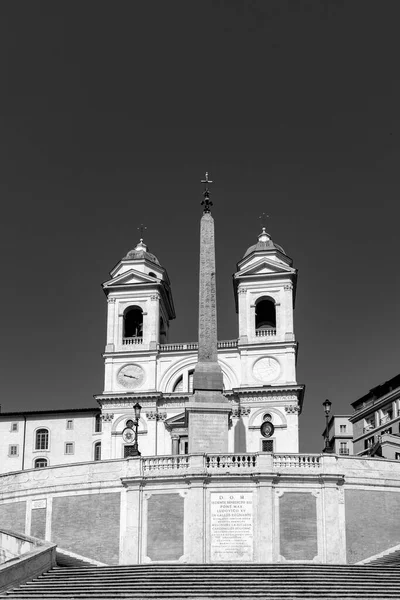 Róma Olaszország 2021 Július Santissima Trinita Dei Monti Templom Obelisco — Stock Fotó