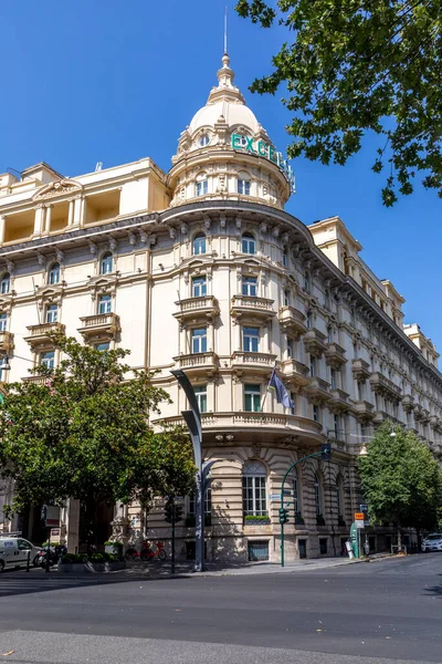 Rom Italien Juli 2021 Fasad Historiska Lyxhotell Excelsior Rom Italien — Stockfoto