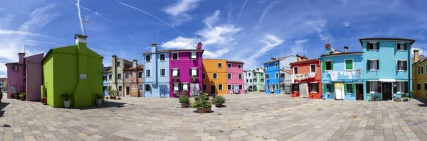 Burano Italië Juli 2021 Kleurrijke Huizen Het Eiland Burano Lagune — Stockfoto